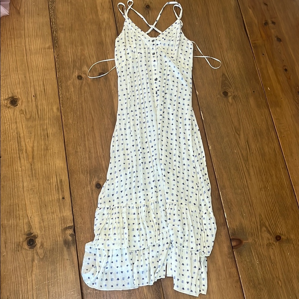 Good Luck Gem Purple and White Long Flapper Sundress
